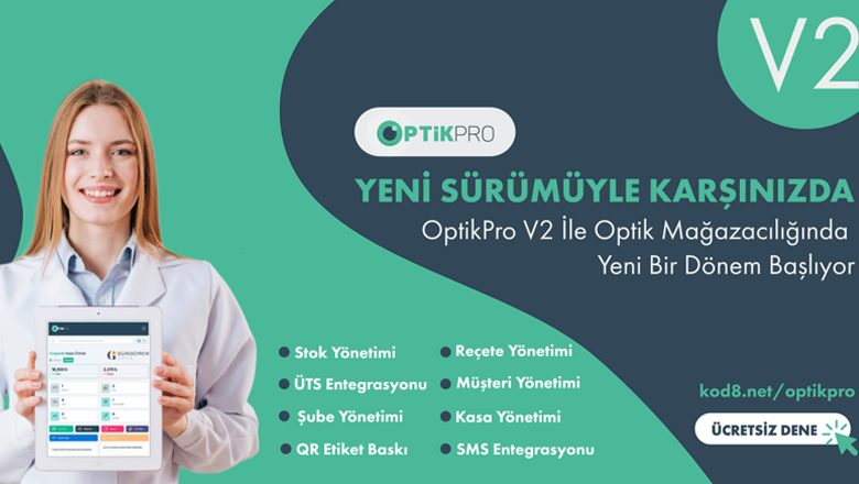 Kod8 Yazılım Teknolojileri’nden Optik Mağazaları İçin Yeni Dönem: OptikPro V2.0.0 Yayında